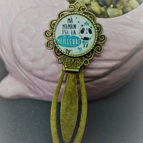 Marque-pages cabochon " ma maman est la meilleure "