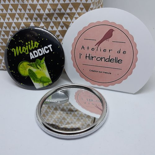 Miroir de poche "mojito addict"