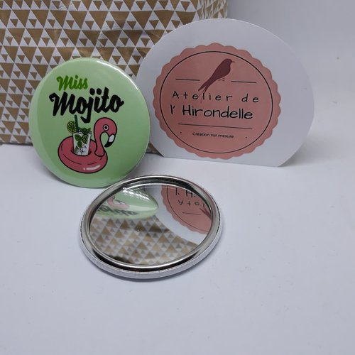 Miroir de poche " miss mojito"