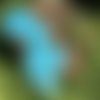 Écharpe en lin bleu turquoise