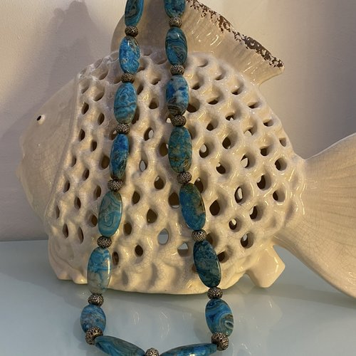 Collier “éclat d’océan” – création artisanale