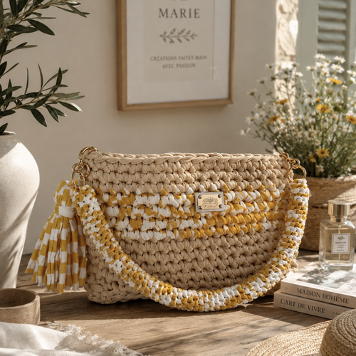 Sac couture  – modèle solaire | sac au crochet fait main