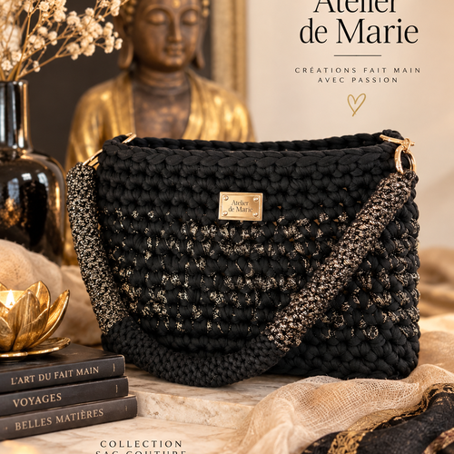 Black étoile – sac au crochet fait main collection couture