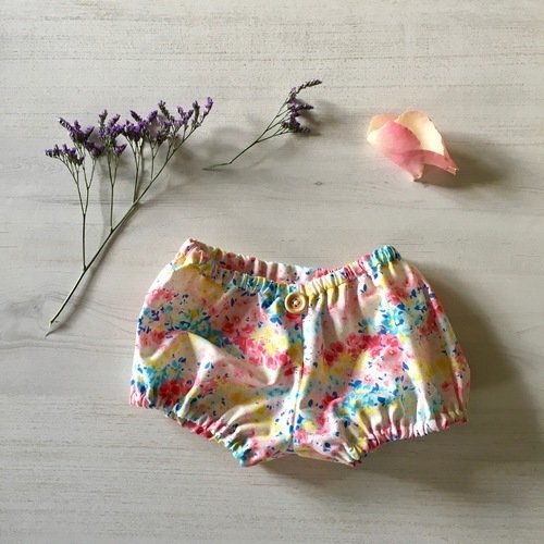 Bloomer bébé fille, culotte cache couche à fleurs