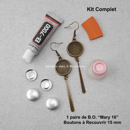 Boucle d'oreilles "mary"  kit complet