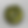 Boutons ronds, 4 trous, col. vert "olive", diam.17mm, lot de 6 boutons 