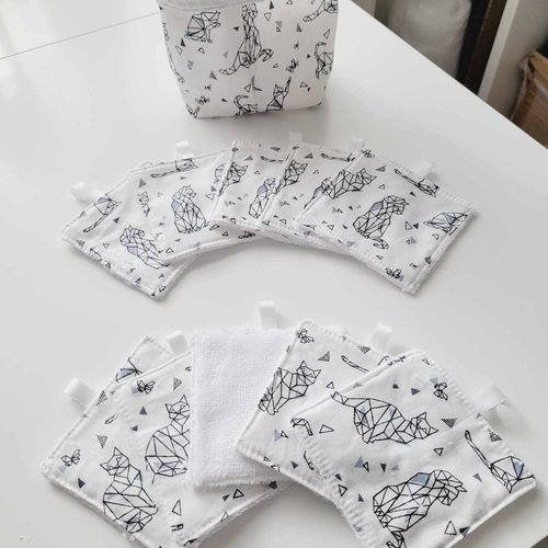 Panier et lingettes chat