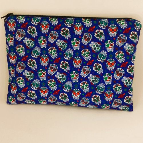 Pochette en tissu tête de mort