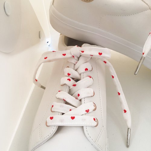 Lacets en tissu coeur