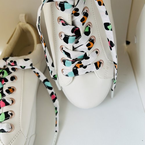 Lacets panthère multicolore