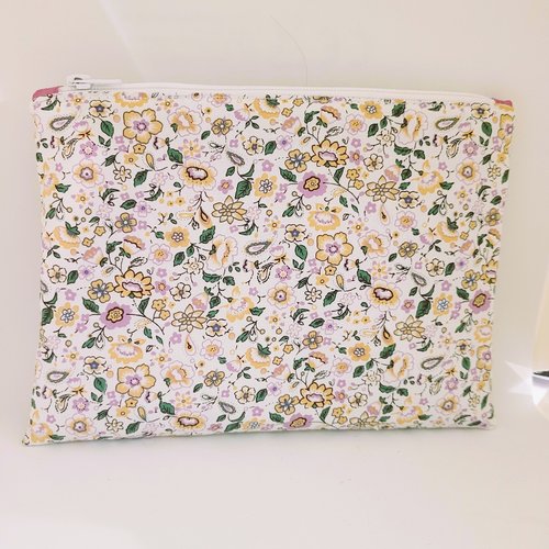 Pochette en tissu coton fleuri