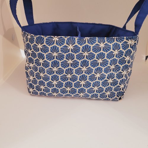 Plateau à compartiments en géométrie de tissu : organisateur de rangement élégant pour coiffeuse, bureau, entrée - cadeau unique