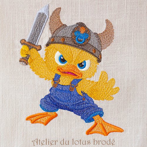Fichier broderie machine – chevalier tétine- caneton furieux.