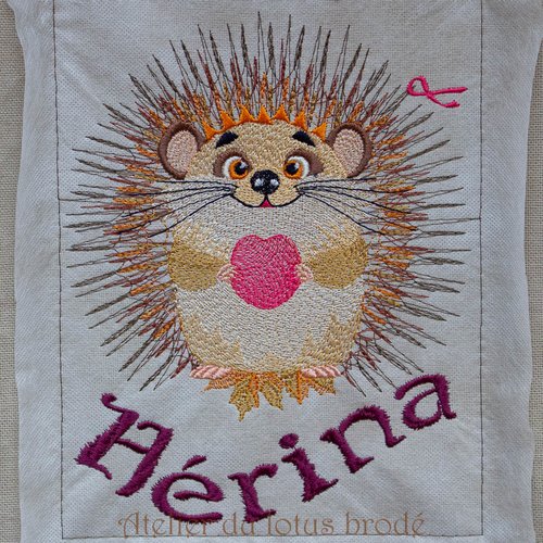 Fichier broderie machine- hérina- la hérissone.