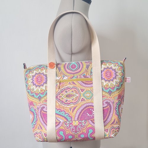 Grand sac isotherme, sac repas fait main