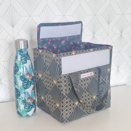 Sac isotherme, sac repas, lunch bag fait main