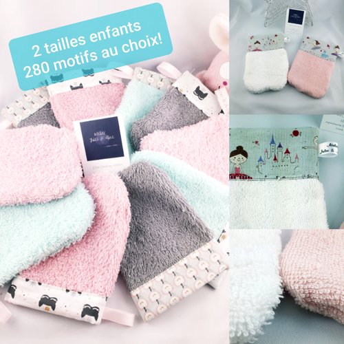 1 Gant De Toilette Pour Mini Mains Motifs Et Couleur Au Choix Un Grand Marche