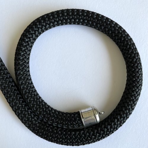 Corde tressée ronde 10mm couleur noire