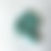 Grosse perle allongée en howlite teintée turquoise
