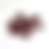 Pastille perle de verre 15 mm rouge bordeaux