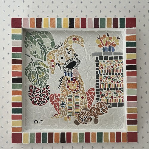 Tableau "chien baroque" - fait main