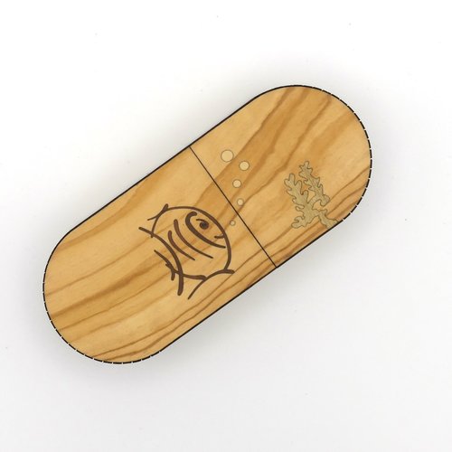 Etui à lunettes en marqueterie modèle bubulle