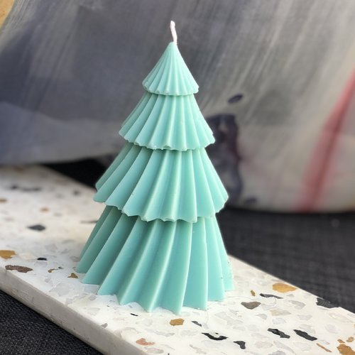 Sapin de noël,  arbre , bougie de cire de soja, fait main, cadeau , vegan