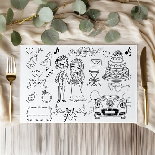 Mariage : set d'activités et de coloriage de mariage pour enfants