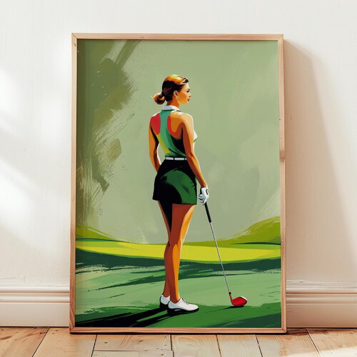 Poster joueuse de golf