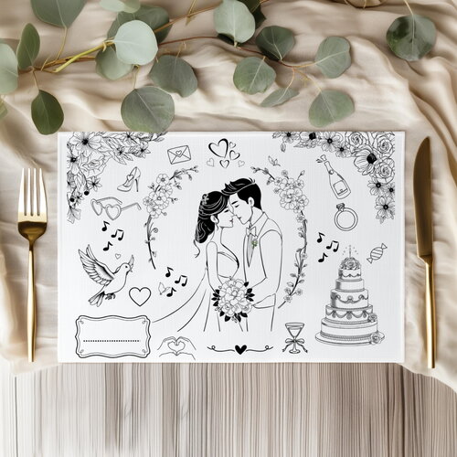 Set d'activités et de coloriage de mariage pour enfants