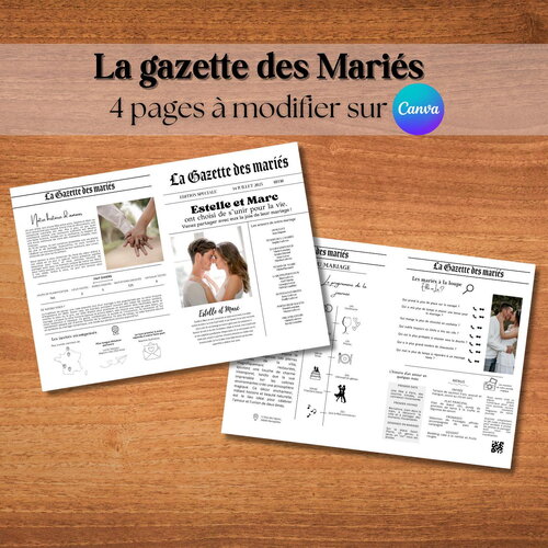 Gazette des mariés 4 pages francais