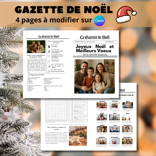 Gazette de noël | journal de noël à imprimer