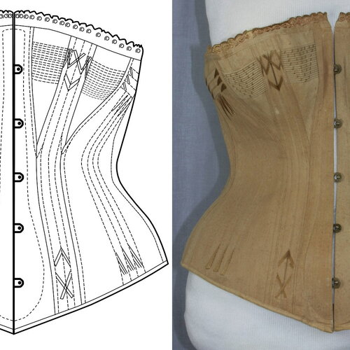 Ref circe pdf fichier digital à charger en ligne patronage de corset busk cuillère taille 81 cm