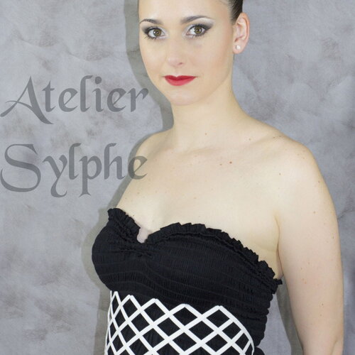 Ceinture cage grillage crinoline blanche et lien attache ruban taille unique
