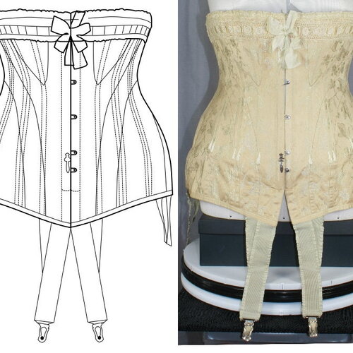 Ref altes pdf fichier digital à charger en ligne patronage de corset ancien grande taille