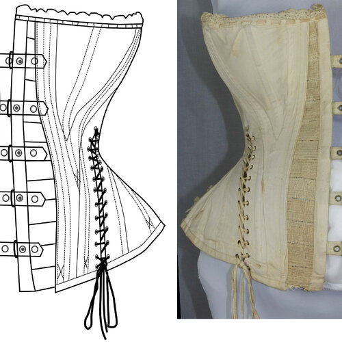 Ref terma pdf fichier digital à charger en ligne patronage de corset de grossesse ancien poitrine 104cm