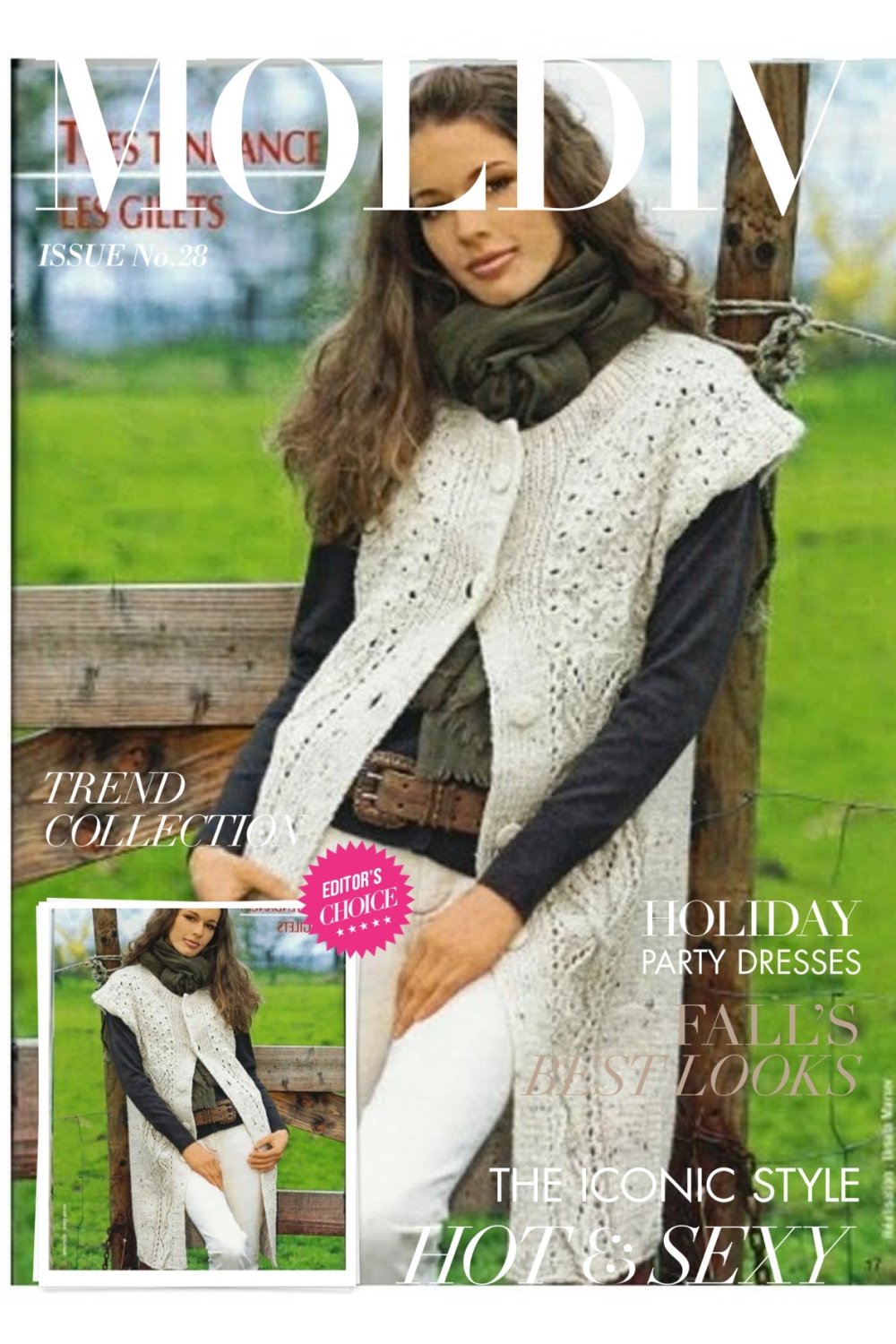 Modèle vintage, chic pull - tunique en tricot pour femme.pattern tutoriels  français en format pdf - Un grand marché