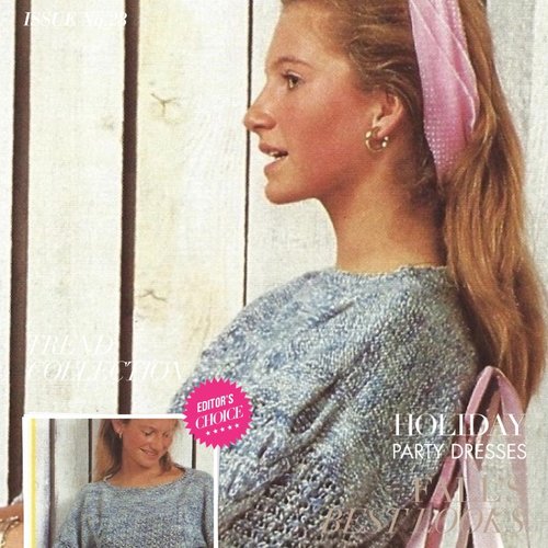Modèle vintage, chic pull dentelle en tricot pour femme.pattern tutoriels français en format pdf