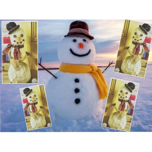 Modèle amigurumi  en pdf  pour modèle bon homme de neige en tricot .patron,pattern, tutoriels en anglais format pdf