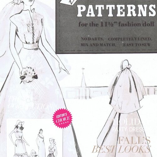 Petite livre vintage couture ,modelés vêtements poupée barbie en couture .pattern,tutoriels vintage anglais ans 50-60 ,format pdf