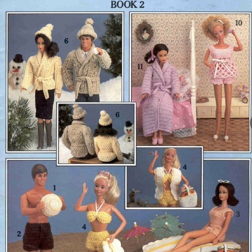 Poupées rétro au crochet : livre crochet – 9 poupées vintage