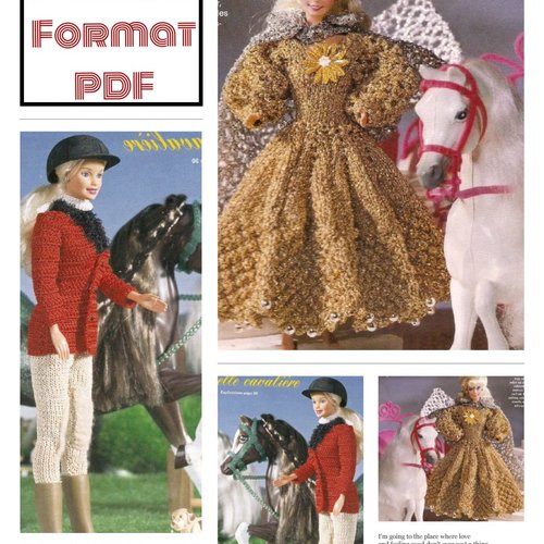 Petite livre -patron  en format pdf. modèles vêtements pour poupée princesse barbie