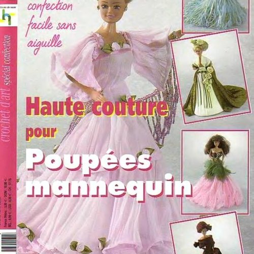 Magazine haute couture pour poupée barbie,vintage  en format pdf.