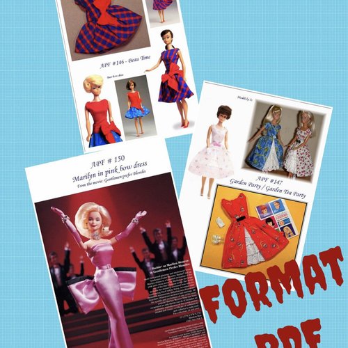 Petite livre vintage couture ,modèles  vêtements poupée barbie en couture .pattern,tutoriels vintage anglais ,format pdf