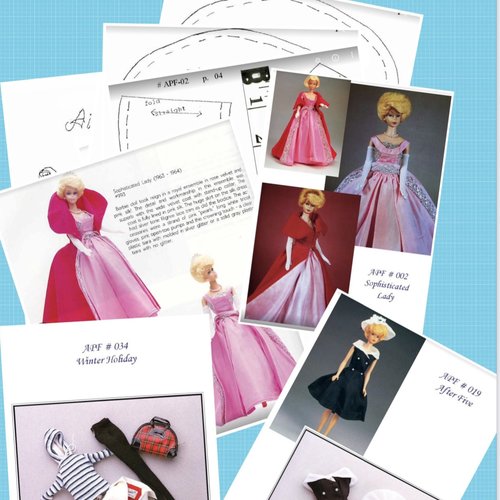 Petite livre vintage couture ,modèles  vêtements poupée barbie en couture .pattern,tutoriels vintage anglais ,format pdf