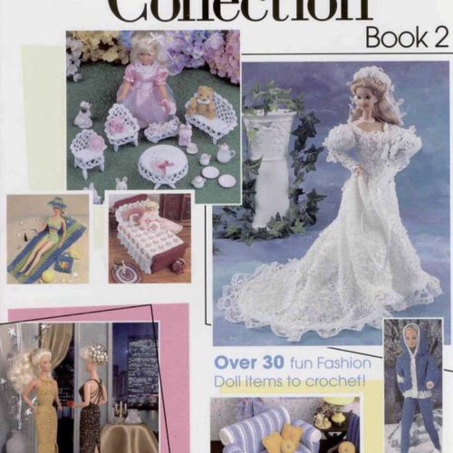 Magazine fashion doll collection n2 .modèles robe ,meubles et accessoires  au crochet pour barbie.pattern,tutoriels,pdf anglais.