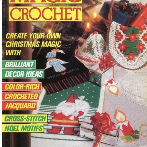 Magazine  magic crochet,vintage en format pdf,modèles de fantasia pour noël au crochet .patterns,tutoriels en anglais