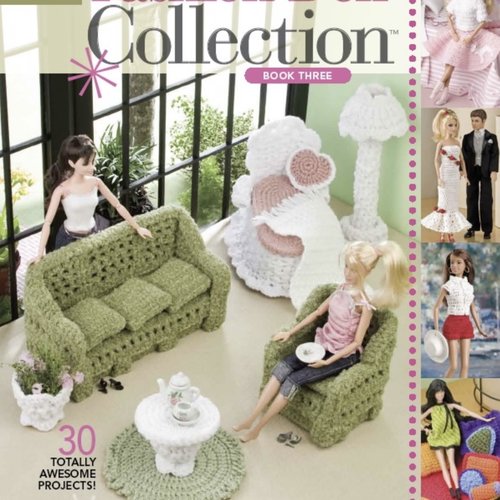 Grande magazine fashion doll collection n3.modèles robe ,meubles et accessoires  au crochet pour barbie.pattern,tutoriels,pdf anglais.