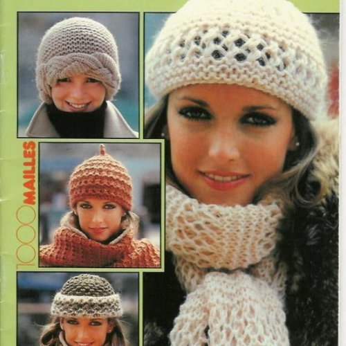 Magazine 1000 mailles bonnets en tricot ,format pdf