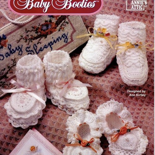 Magazine vintage en pdf. modèles chaussures baptême pour bébé au crochet .patterns, tutoriels anglais  format pdf